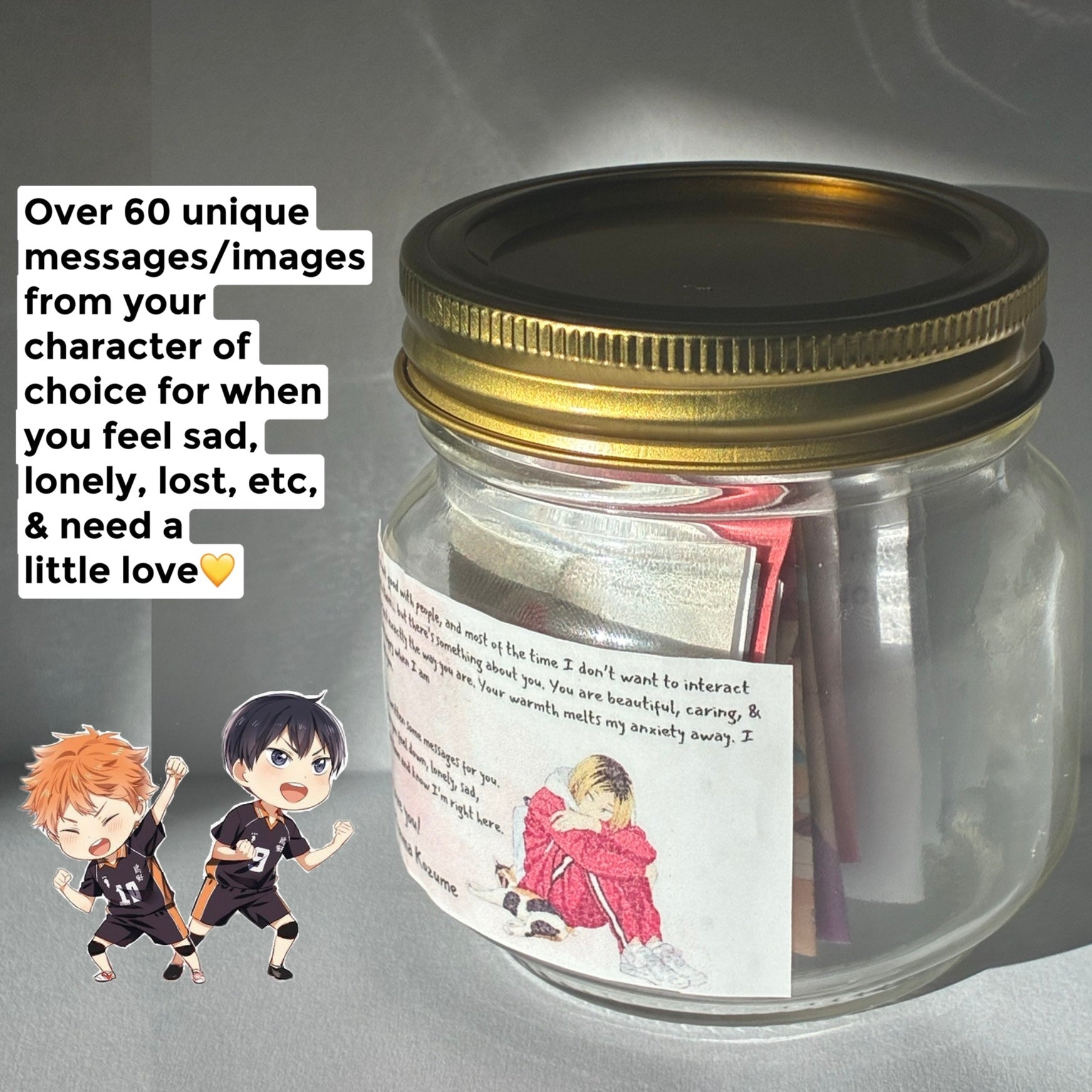 Inspirational Jar of Love Notes written by Hinata Shōyō
