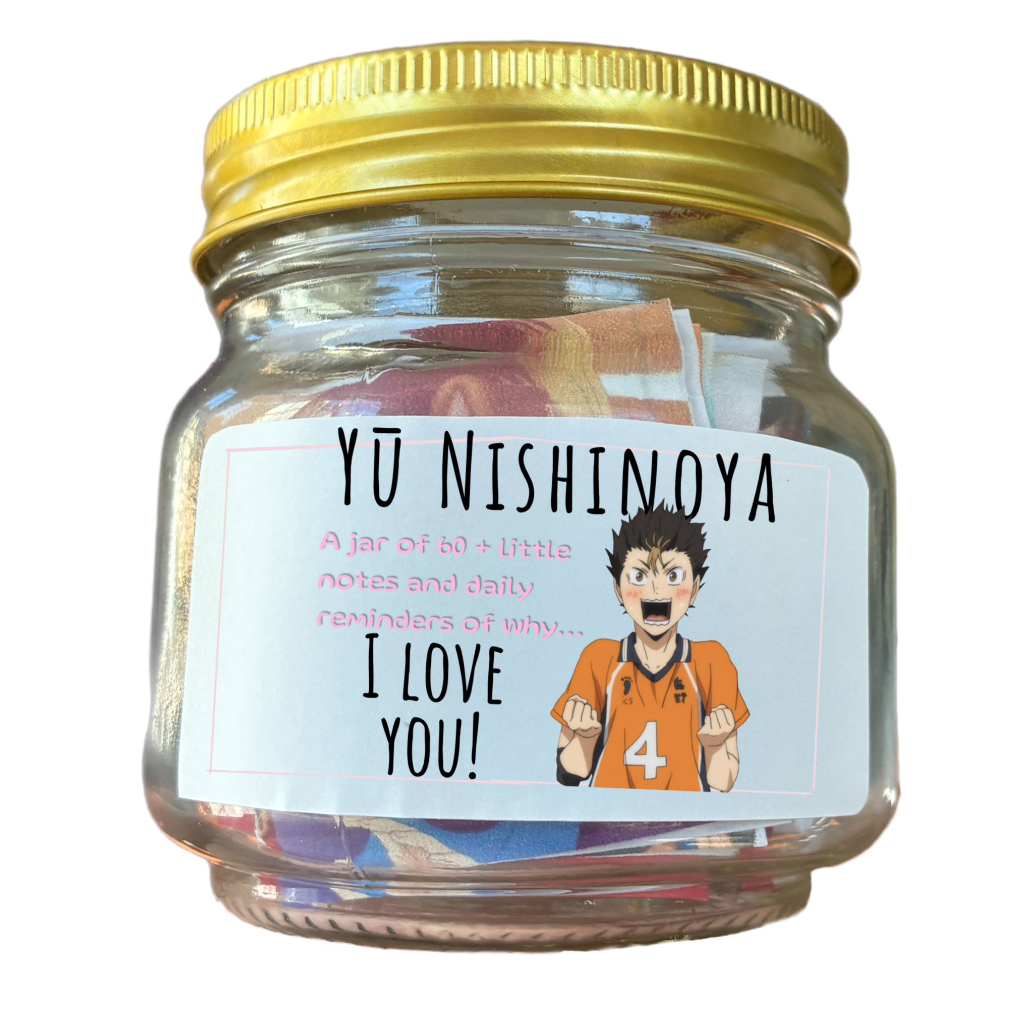 Inspirational Jar of Love Notes written by Yū Nishinoya