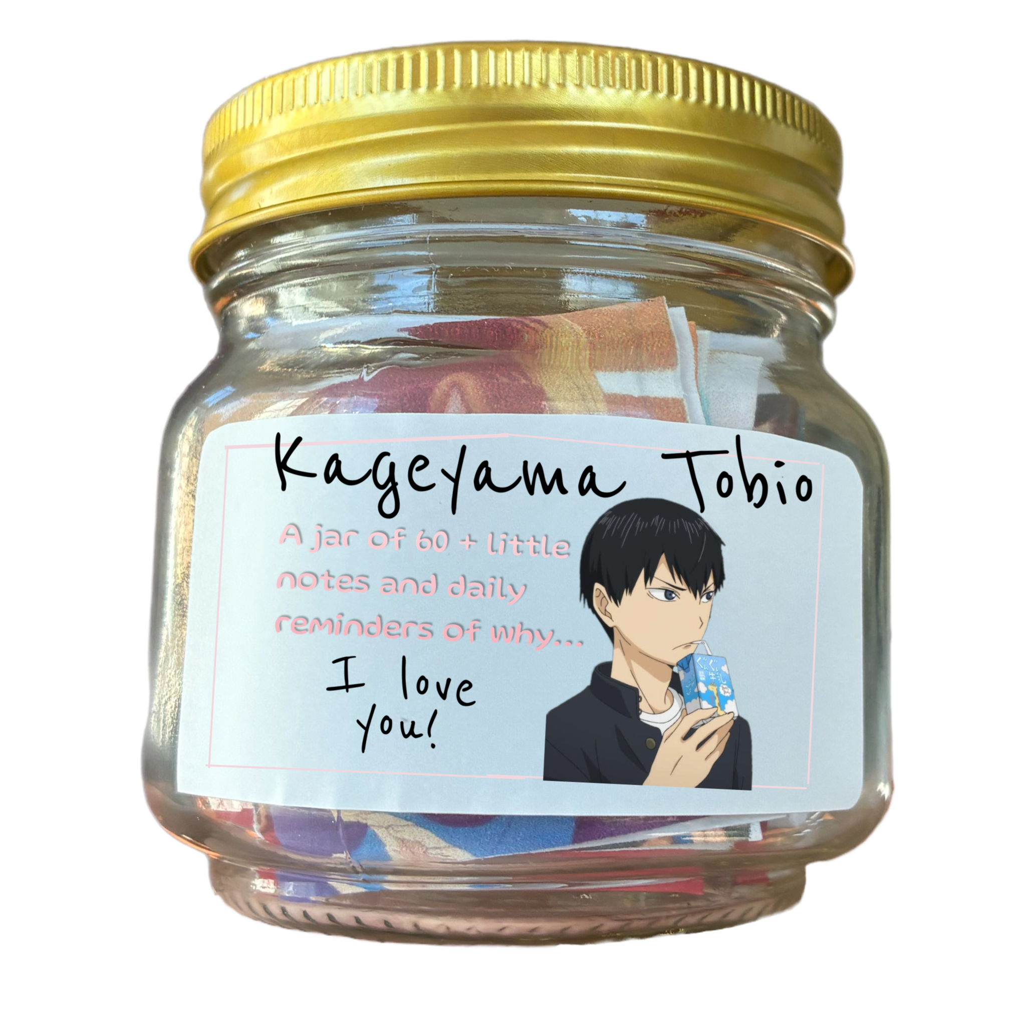 Inspirational Jar of Love Notes written by Kageyama Tobio