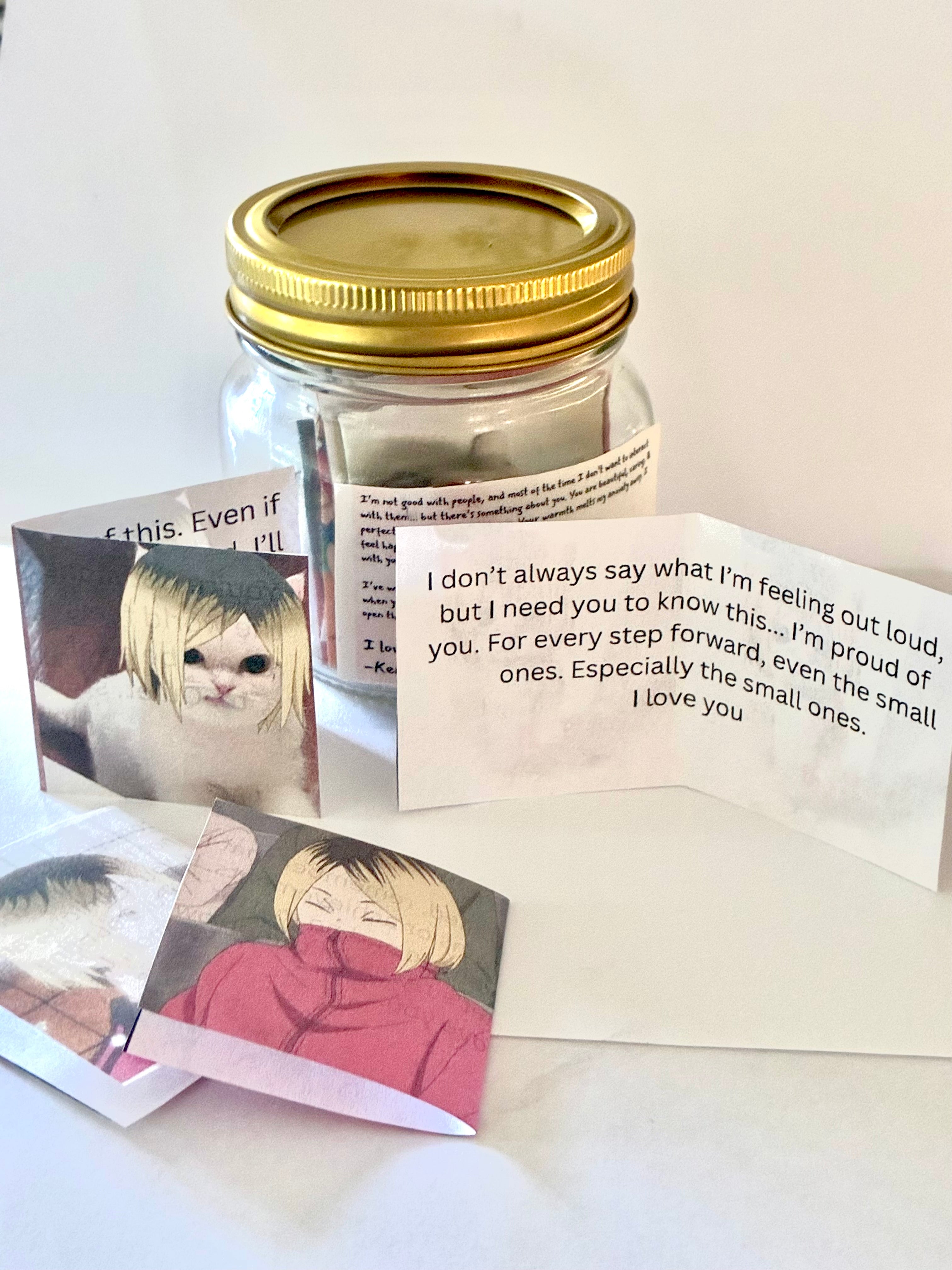 Inspirational Jar of Love Notes written by Hinata Shōyō