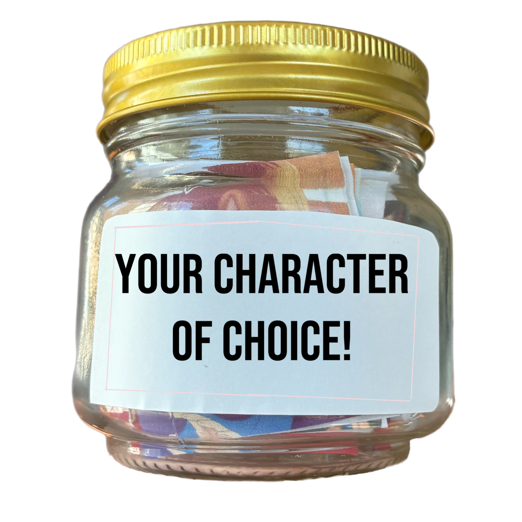 Inspirational Jar of Love Notes written by your character of choice!!  Any character and all characters! Customizable